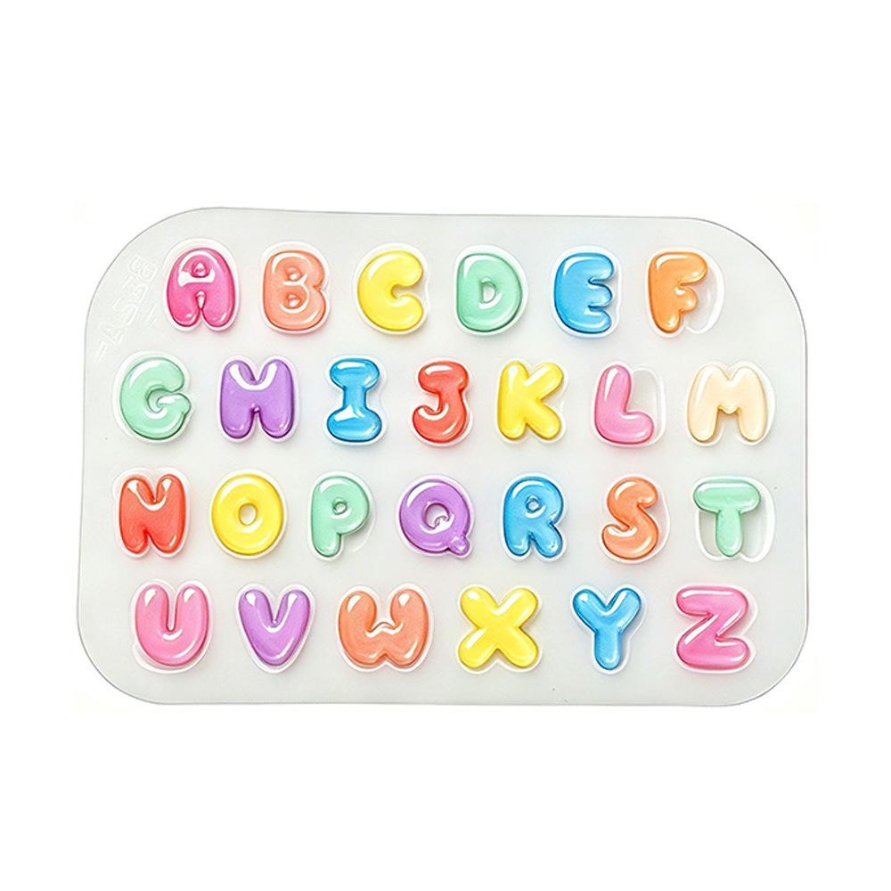 Candle Making Design - 2Pcs Mini Letter Silicone Mold Cute