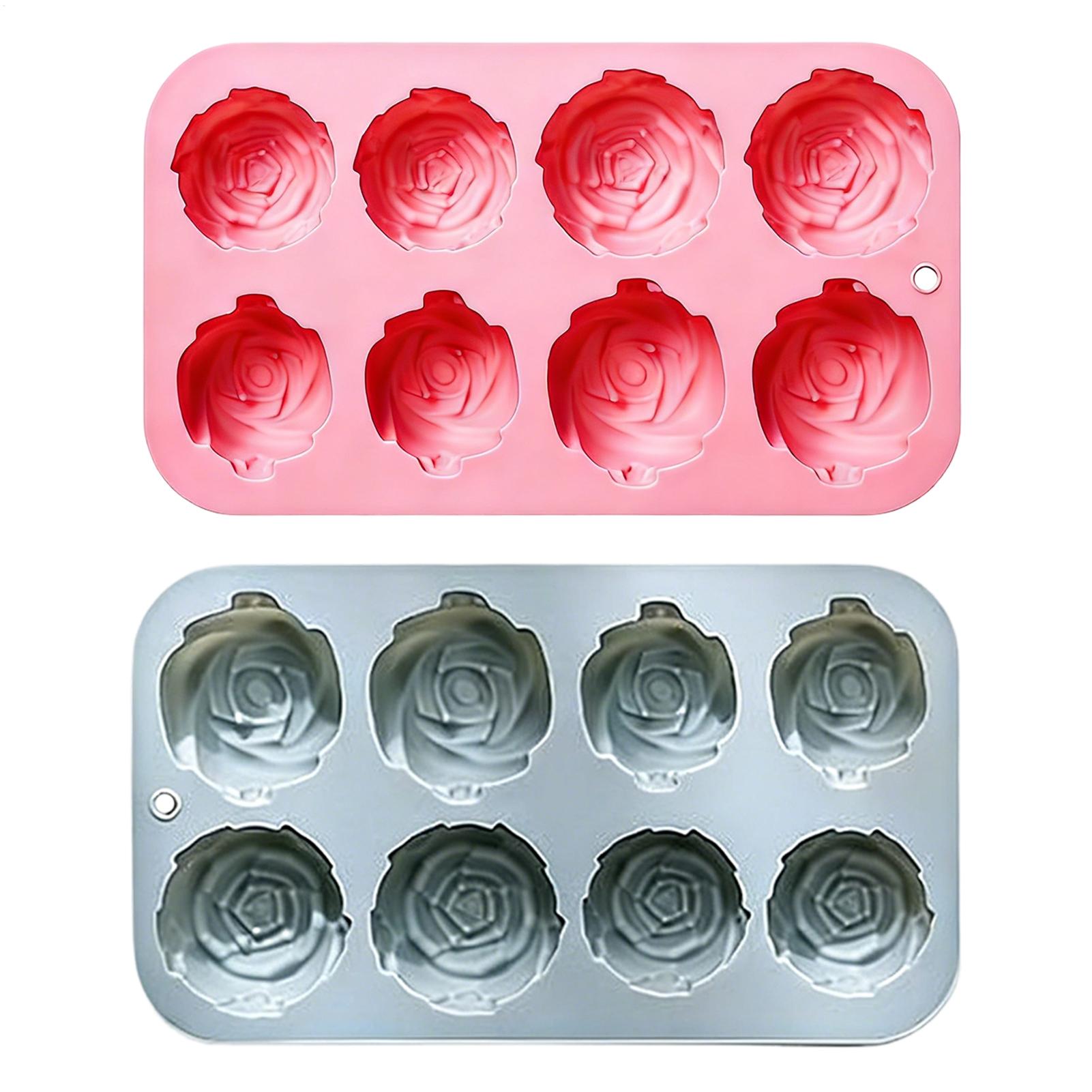 Candle Making Tools - 8 Holes Rose Flower Silicone Molds