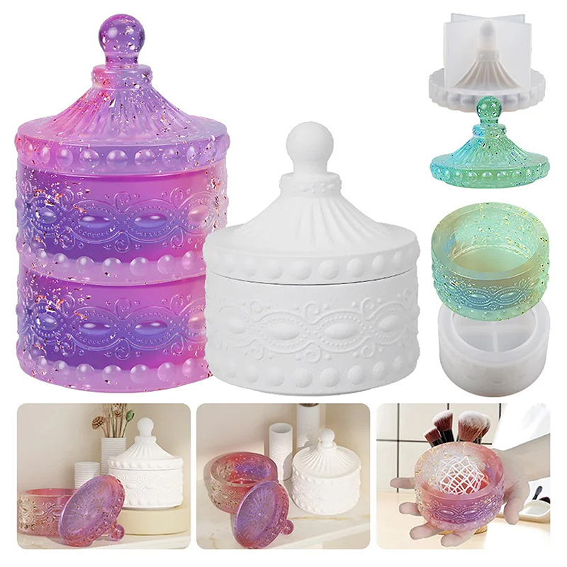 Candle Making Design - 1set Striped Candle Jar Silicone Mold