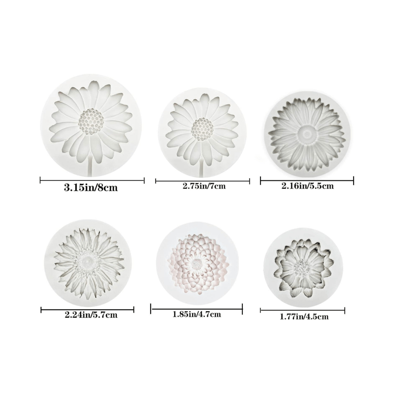 6 Pieces，Sunflower Daisy Silic - Candle Making Design 评论和价格