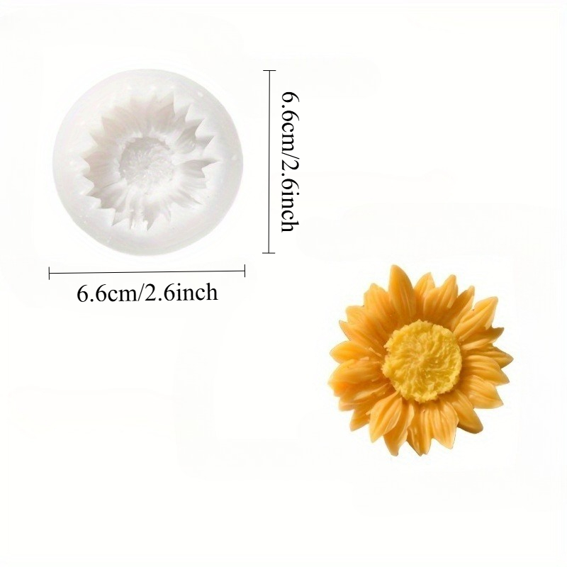 Vibrant 3D Sunflower Silicone  - Candle Making Design 评论和价格