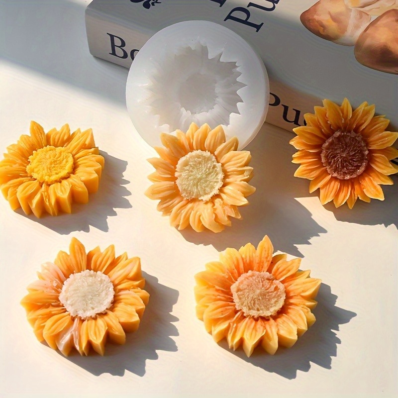 Vibrant 3D Sunflower Silicone  - Candle Making Design 评论和价格