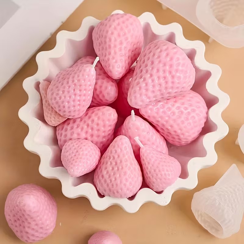 Strawberry Silicone Candle Mol - Candle Making Tools 评论和价格