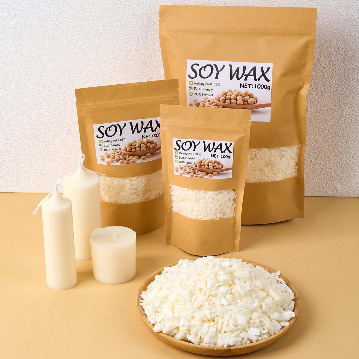 1 Pounds Pure White Soy Wax Fo - Candle Making Soy Wax 评论和价格
