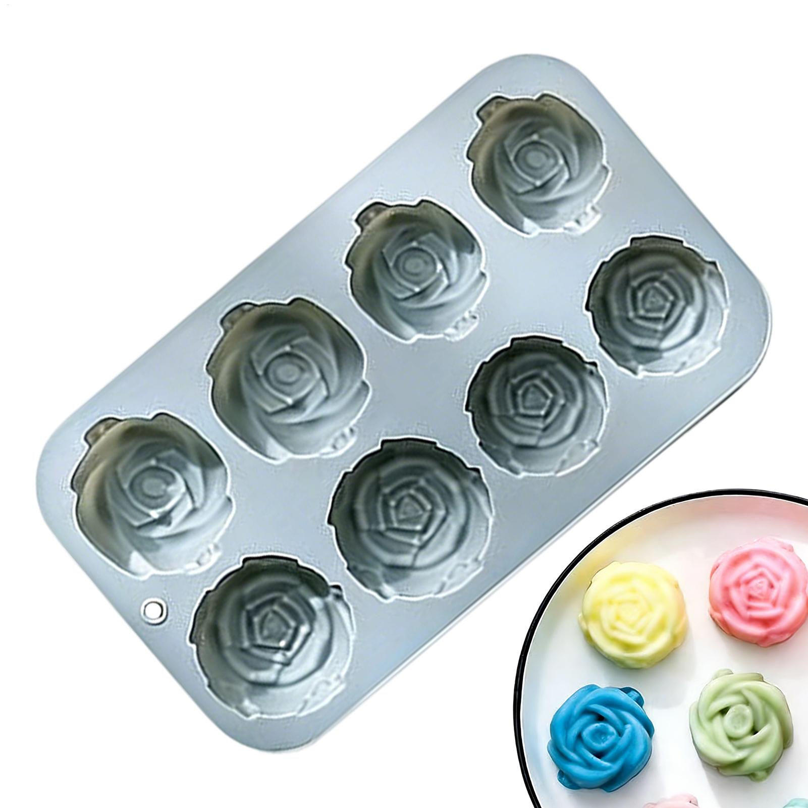 8 Holes Rose Flower Silicone M - Candle Making Tools 评论和价格