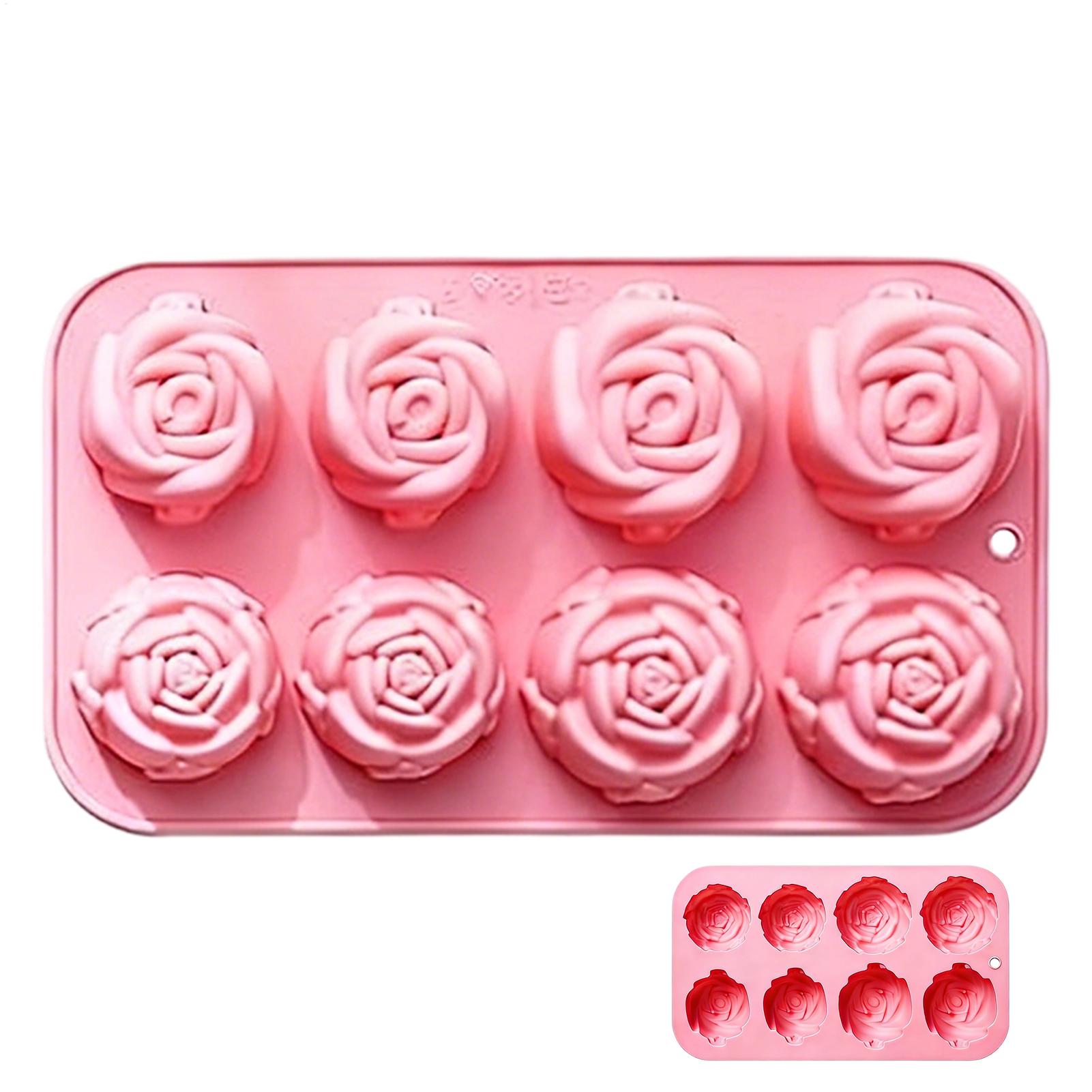 8 Holes Rose Flower Silicone M - Candle Making Tools 评论和价格