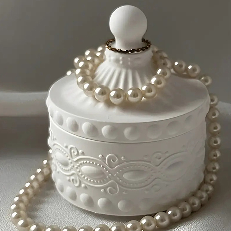 1set Striped Candle Jar Silico - Candle Making Design 评论和价格