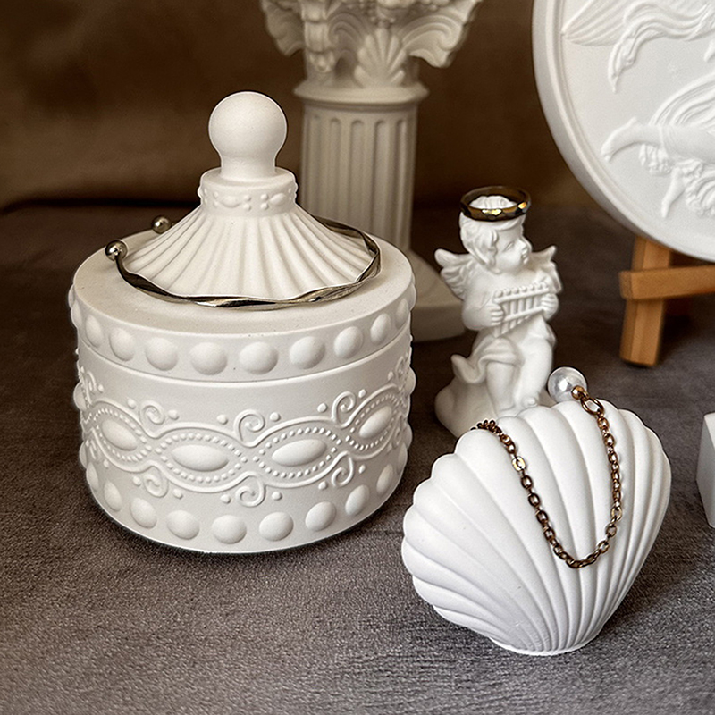 1set Striped Candle Jar Silico - Candle Making Design 评论和价格