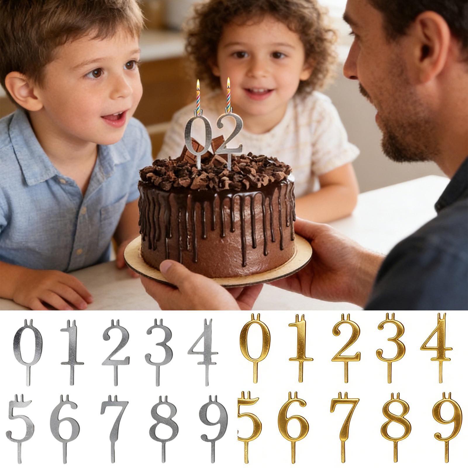 10pcs 0-9 Number Cake Toppers  - Candle Making Tools 评论和价格
