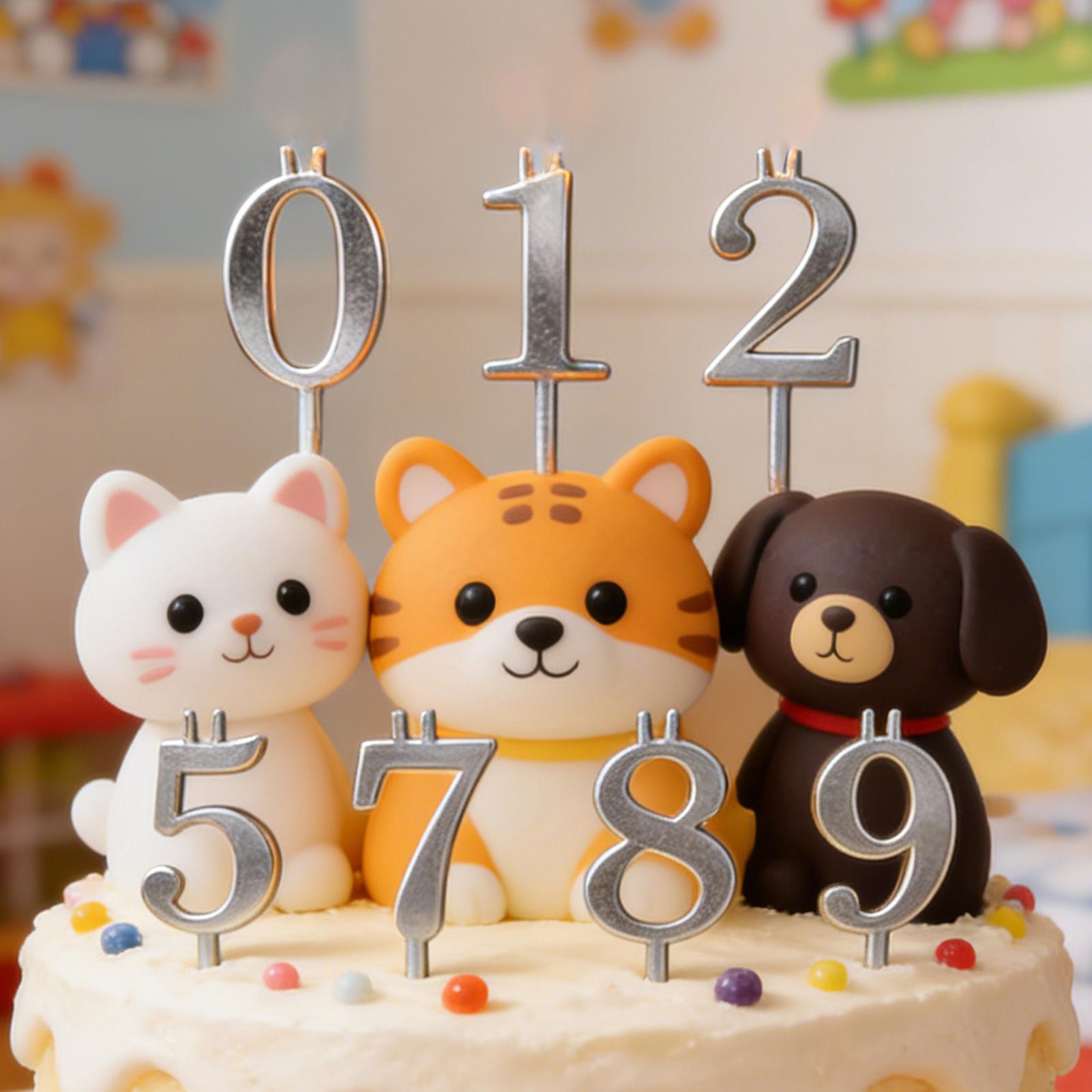 10pcs 0-9 Number Cake Toppers  - Candle Making Tools 评论和价格
